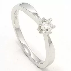Diamant witgouden ring in 14 karaat witgoud 0,20 ct