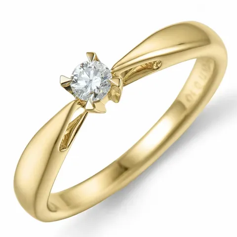 campagne - diamant ring in 14 karaat goud 0,10 ct