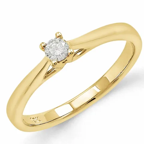 0,10 ct solitaire ring in 14 karaat goud