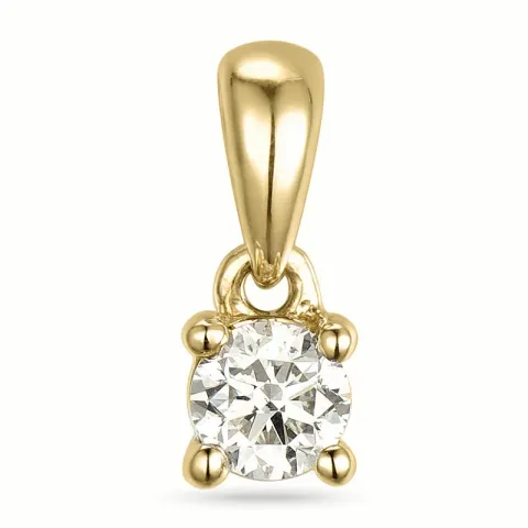 campagne - diamant hanger in 14 caraat goud 0,20 ct