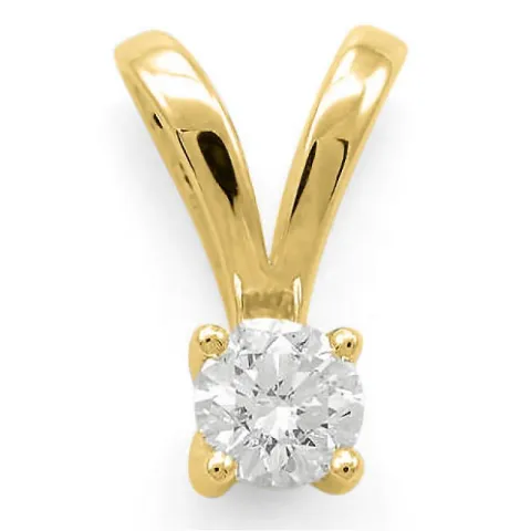 solitaire hanger in 14 caraat goud 0,40 ct