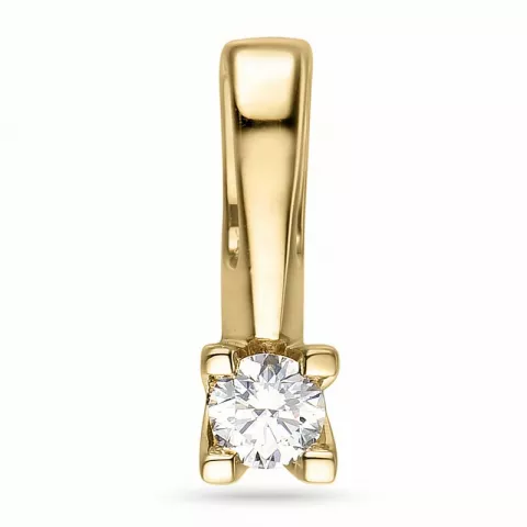 campagne - diamant hanger in 14 caraat goud 0,10 ct