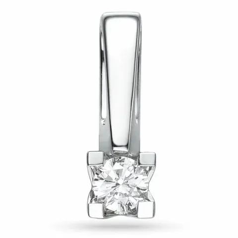 campagne - diamant hanger in 14 caraat witgoud 0,10 ct