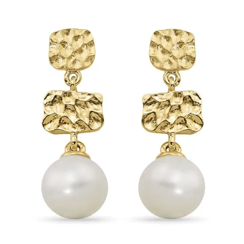 parel oorbellen in verguld sterlingzilver