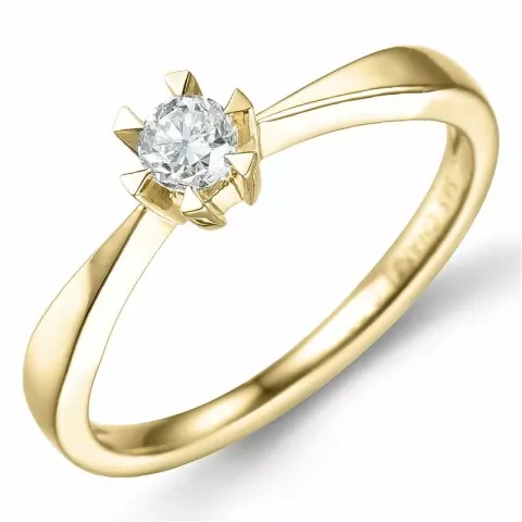 0,20 ct solitaire ring in 14 karaat goud