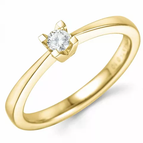 campagne - diamant ring in 14 karaat goud 0,10 ct