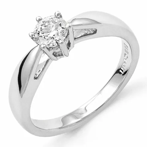 0,40 ct solitaire ring in 14 karaat witgoud