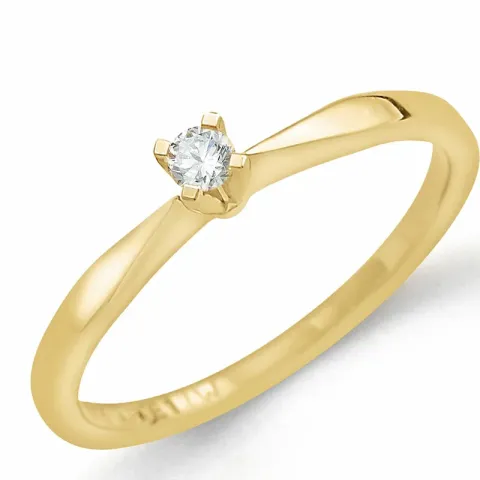 0,05 ct solitaire ring in 14 karaat goud