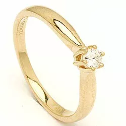 Diamant gouden ring in 14 karaat goud 0,10 ct