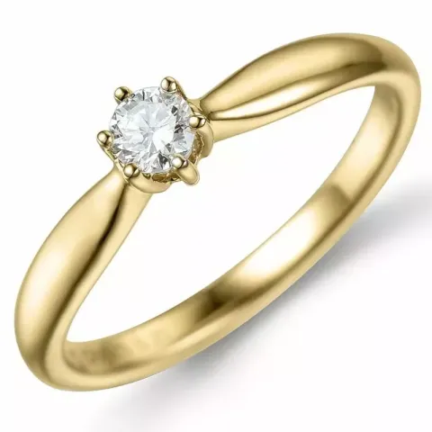 0,30 ct solitaire ring in 14 karaat goud