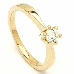 diamant gouden ring in 14 karaat goud 0,30 ct