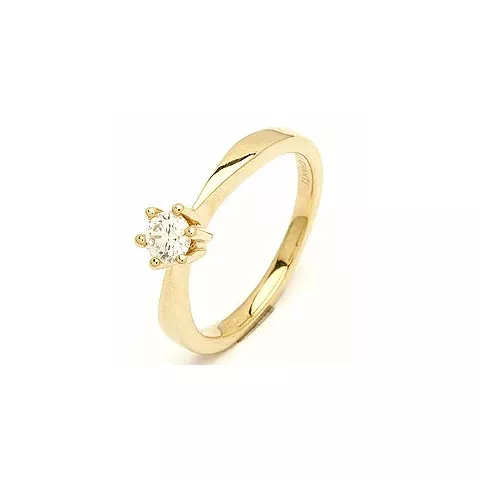 diamant gouden ring in 14 karaat goud 0,30 ct