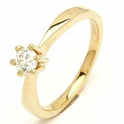 diamant gouden ring in 14 karaat goud 0,30 ct