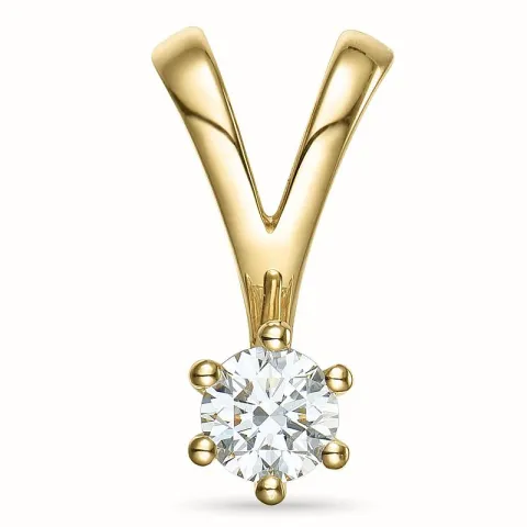 solitaire hanger in 14 caraat goud 0,40 ct