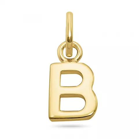 letter b hanger in verguld sterlingzilver