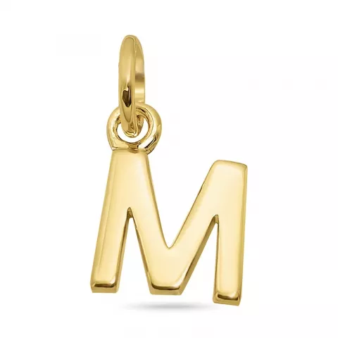 letter m hanger in verguld sterlingzilver