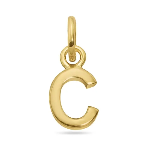 letter c hanger in verguld sterlingzilver