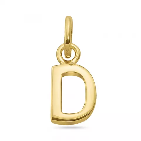 letter d hanger in verguld sterlingzilver