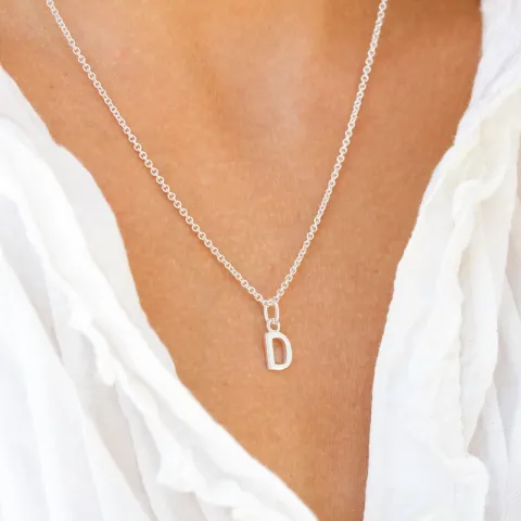 letter d hanger in zilver