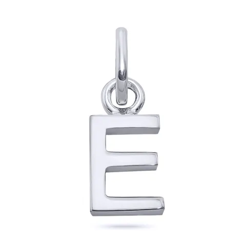 letter e hanger in zilver