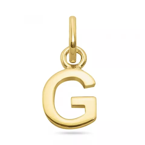 letter g hanger in verguld sterlingzilver