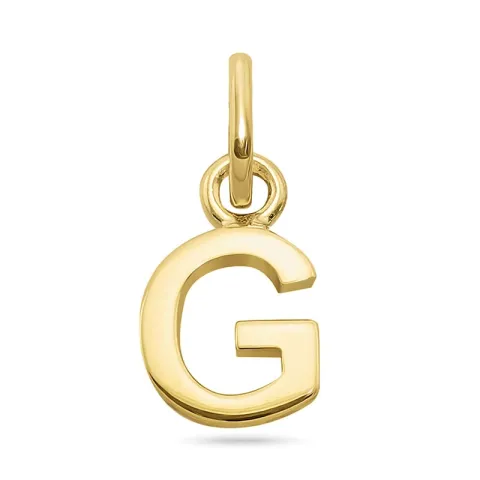 letter g hanger in verguld sterlingzilver