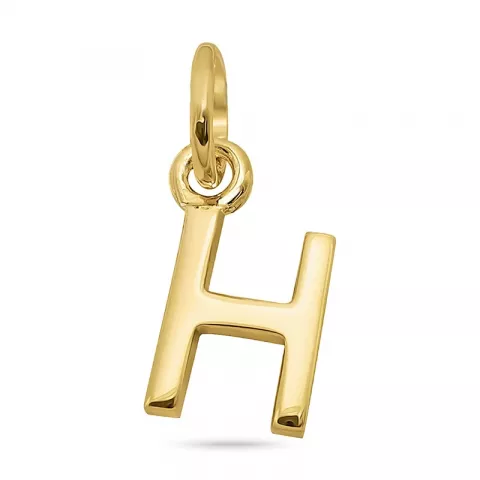 letter h hanger in verguld sterlingzilver