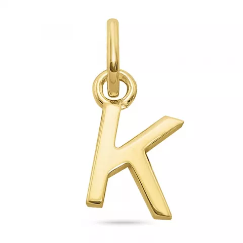 letter k hanger in verguld sterlingzilver