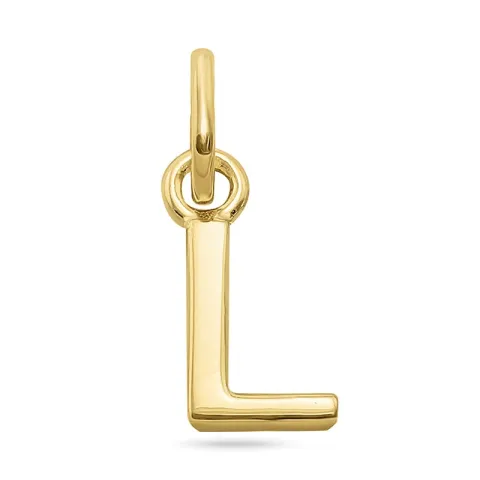 letter l hanger in verguld sterlingzilver