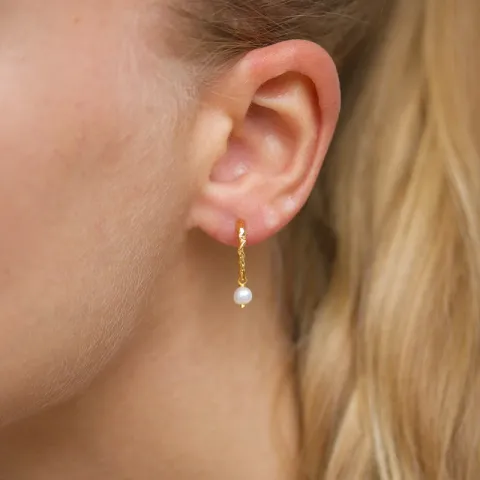 parel halfcreool in verguld zilver - Lumé Etched