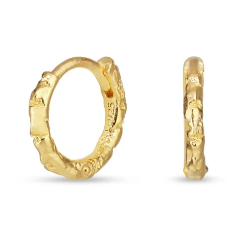 11,5 mm creool in verguld zilver