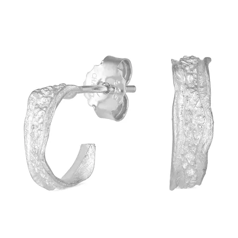 11,5 mm halfcreool in zilver - Lumé Etched