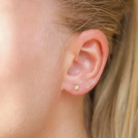 oorsteker in verguld zilver - Lumé Etched