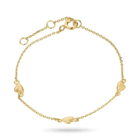 armband in verguld sterlingzilver 16 plus 3 cm x 3,75 mm