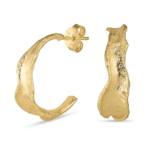 22 mm halfcreool in verguld zilver - Lumé Etched