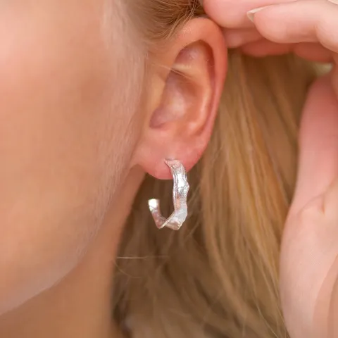 22 mm halfcreool in zilver - Lumé Etched