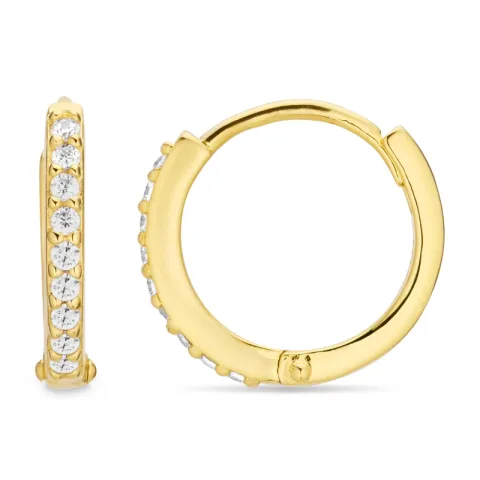 zirkoon creool in verguld sterlingzilver