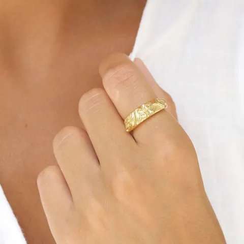 ring in verguld sterlingzilver - Lumé Etched