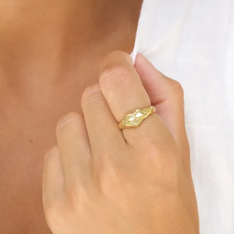 ring in verguld sterlingzilver - Lumé Etched