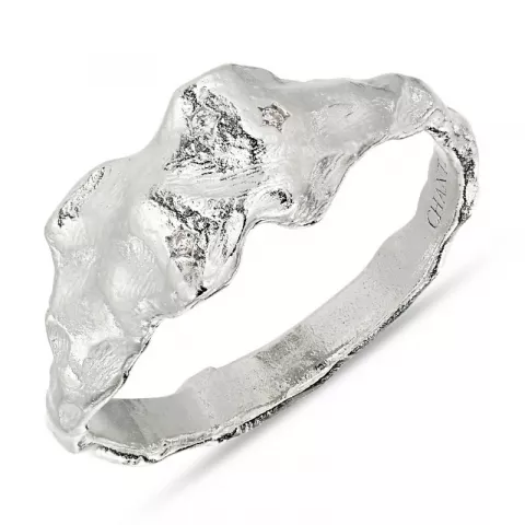 breed zirkoon ring in zilver