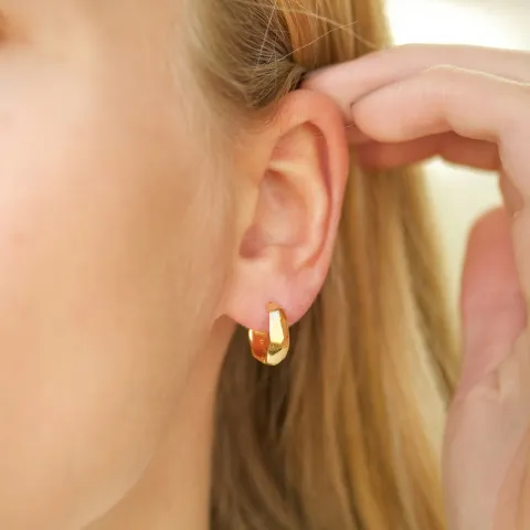 13 mm creool in verguld sterlingzilver
