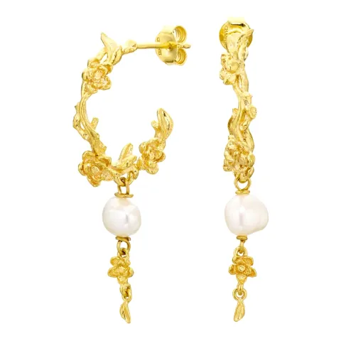 parel halfcreool in verguld messing - Eliné