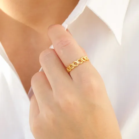 panzer ring in verguld messing - Eliné