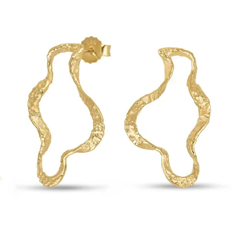 oorbellen in verguld messing - Eliné