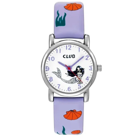 paarse Club time kinder horloge