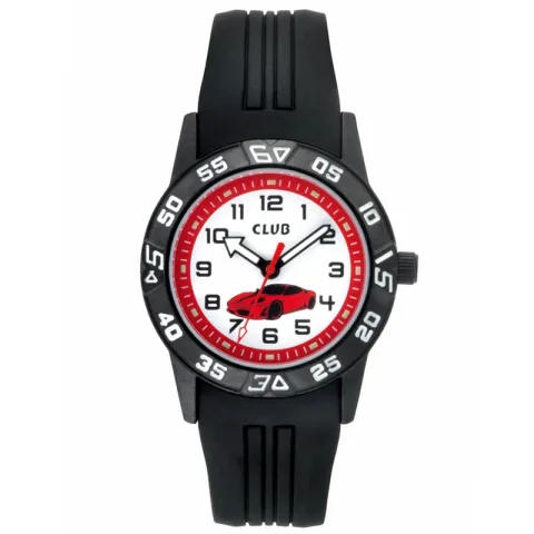 zwart Club time kinder horloge 