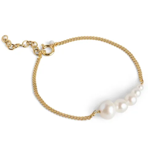 Enamel Carmen parel pantserarmband in verguld sterlingzilver