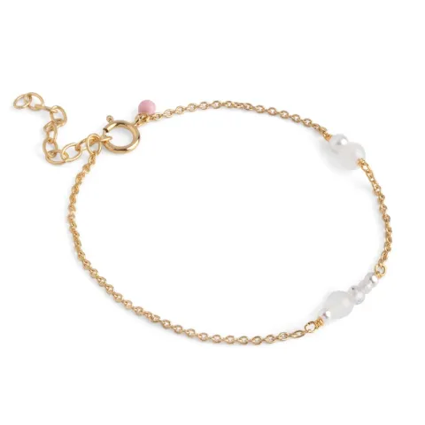 Enamel Sofia parel armband in verguld sterlingzilver