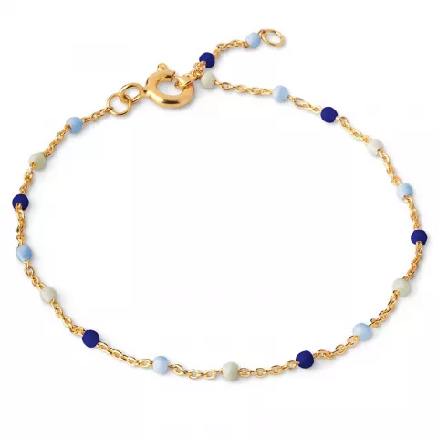 Enamel Lola Marine armband in verguld sterlingzilver blauwe emaille lichtblauwe emaille witte emaille