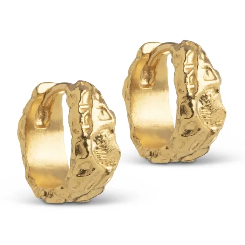 13,5 mm Enamel Nela creool in verguld sterlingzilver